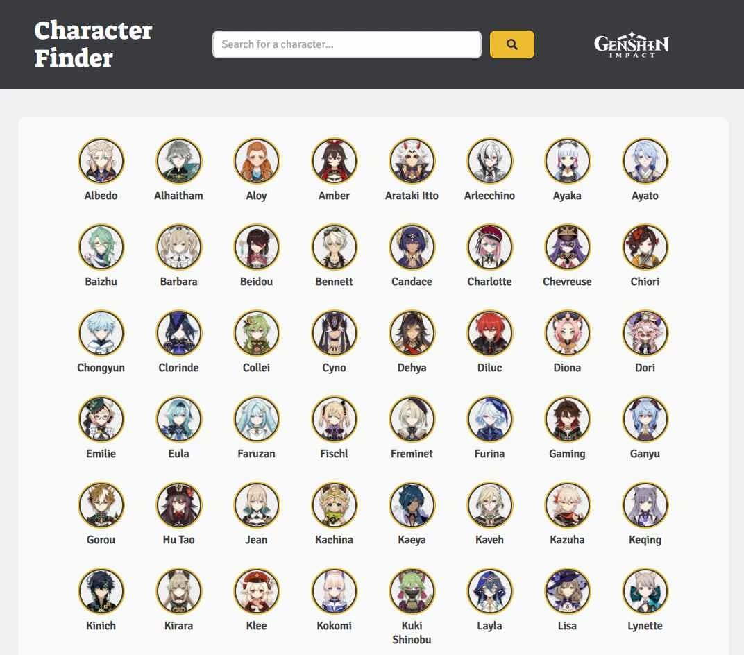 Genshin Character Preview